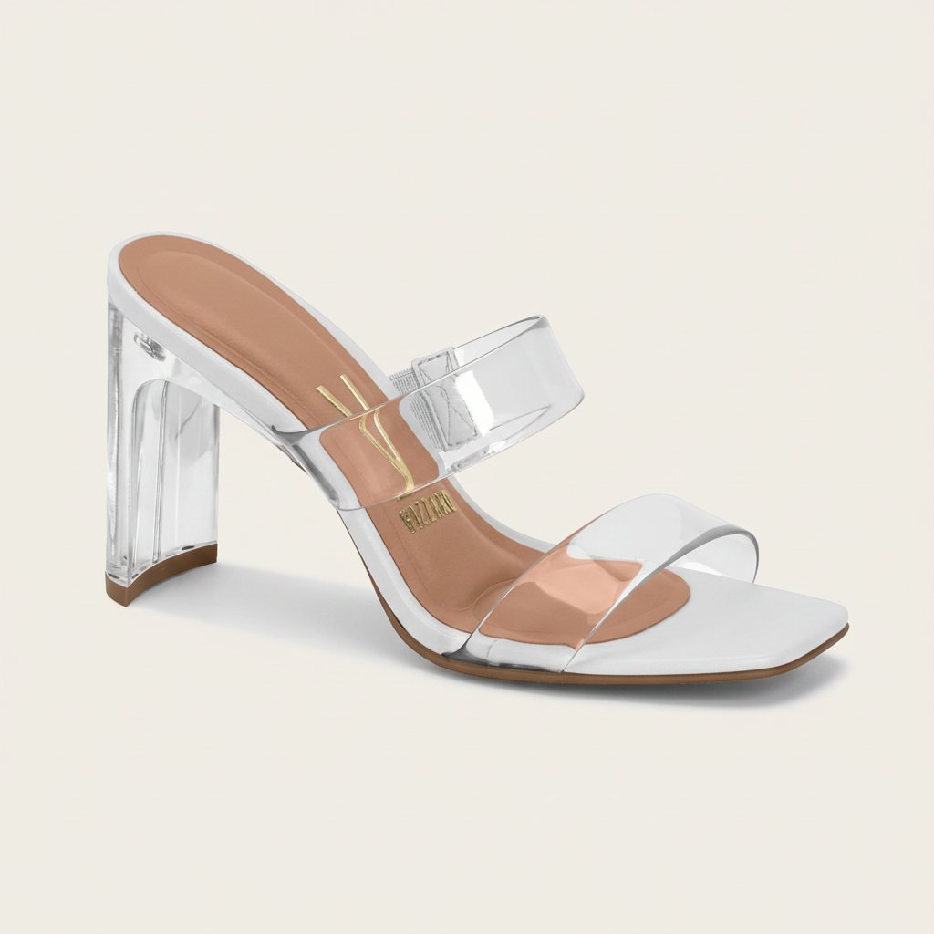 Sandalias Transparente / Blanco Vizzano 6457