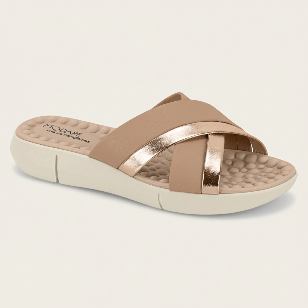 Sandalias Nude / Oro Rosado Modare 7142