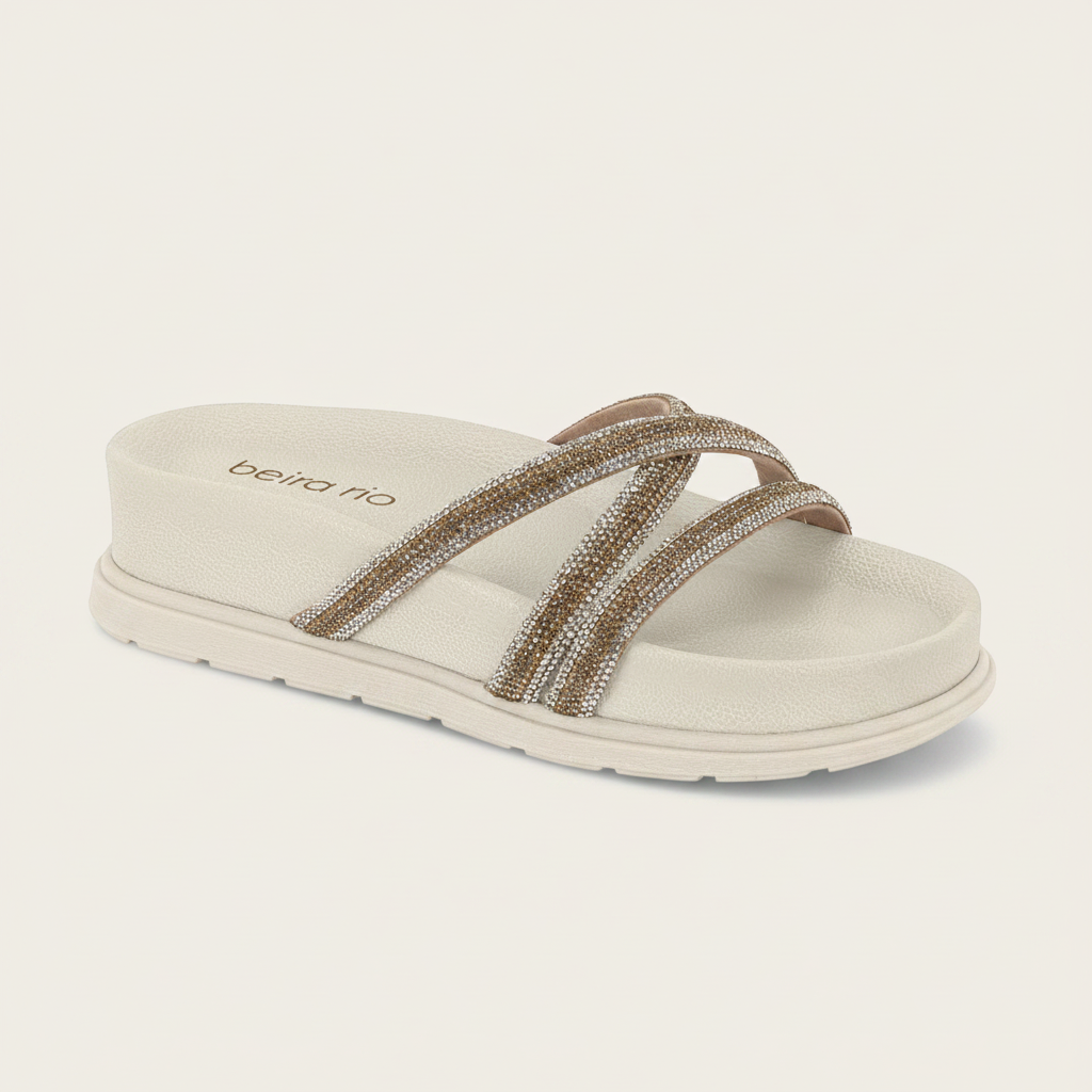 Sandalias Crema Beira Rio 8534